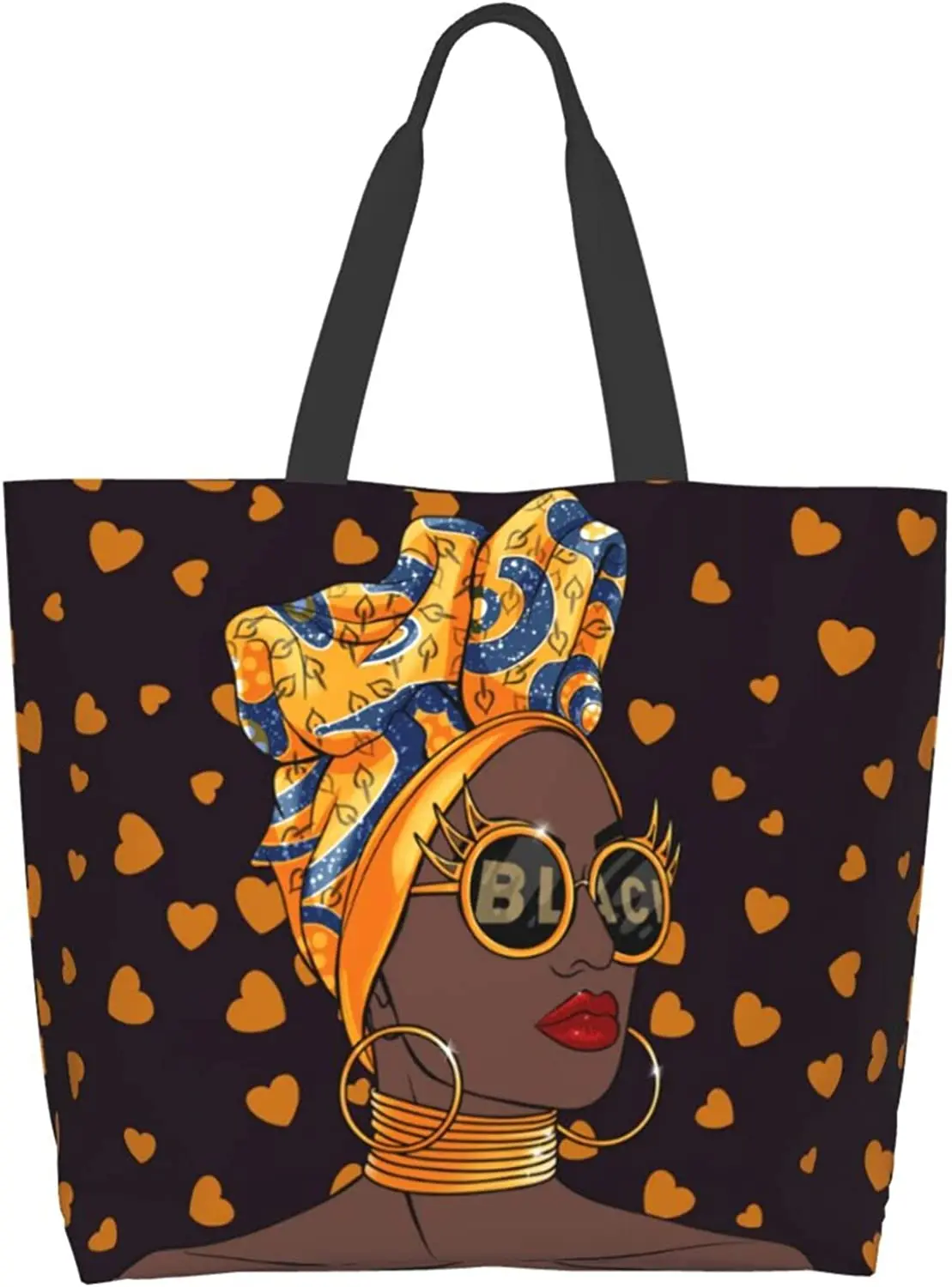 Women Tote Bags African American Woman Shoulder Bag Afro Black Girl Magic Satchel Handbags For Shopping,Work,Grocery,Gym