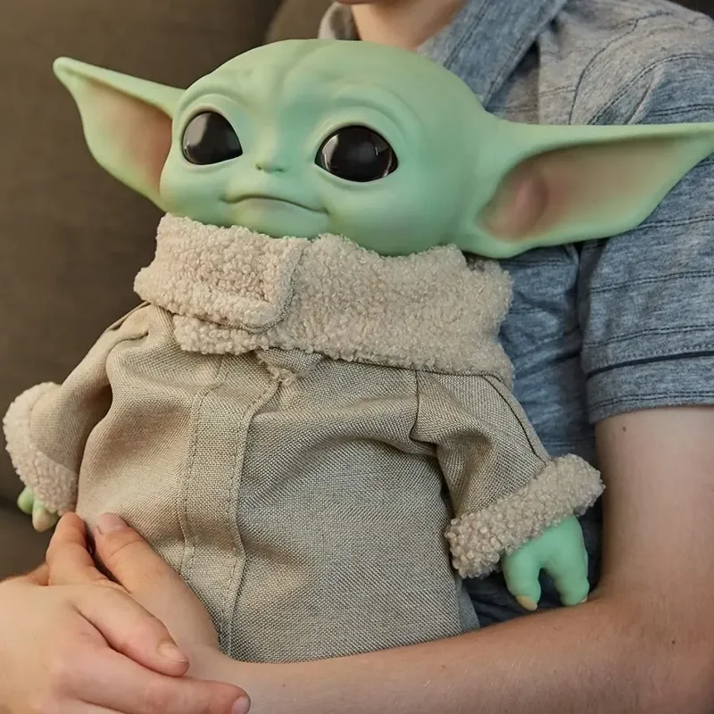 Figura de acción de Star Wars Yoda Baby Grogu de 28 cm, modelo adorable en stock, regalo de cumpleaños para niños, muñeco coleccionable de The Mandalorian, adorno.