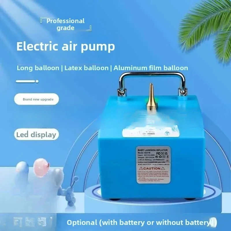 Electric Long Strip Balloon Inflation Pump Multi Functional Portable Magic Balloon Inflator with Timer and Foot  B231M