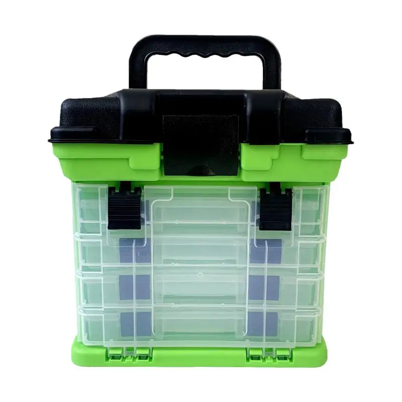 

Tackle Storage Box 4-Layer Fishing Bait Container Portable Fishing Tackle Organizer Tackle Utility Box Sea Fishing Storage Box