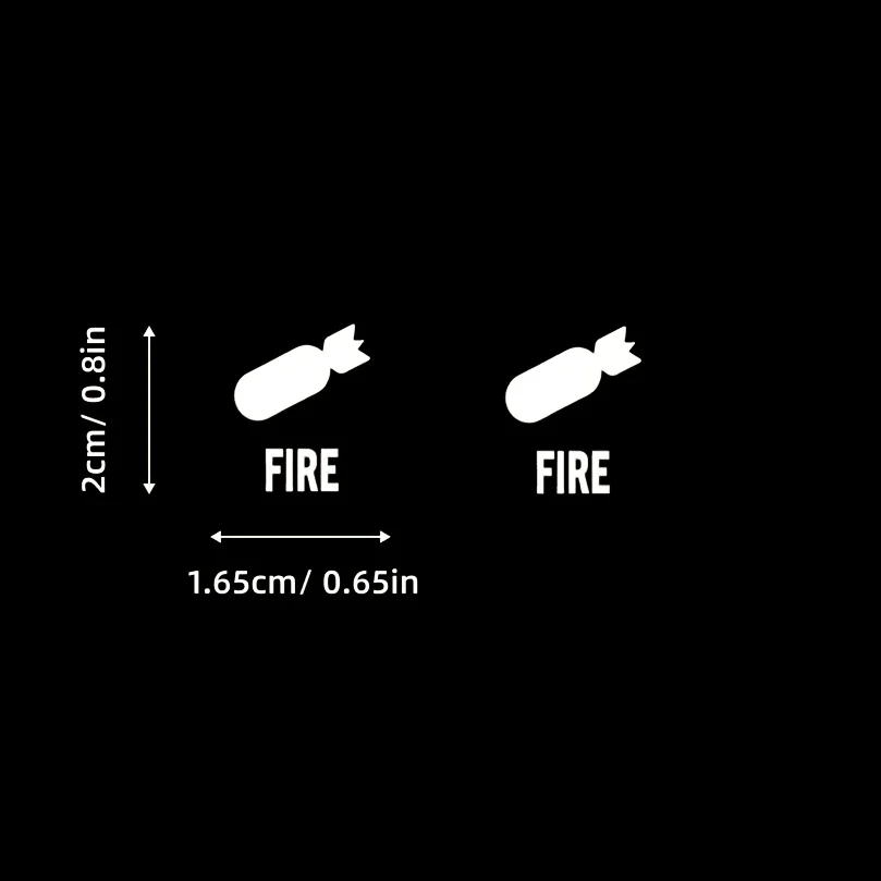 Rocket Missile Vinyl Stickers 2/4Pcs, Easy Paste Decals Designed for Car Interior Blank Control Buttons, Auto Decor