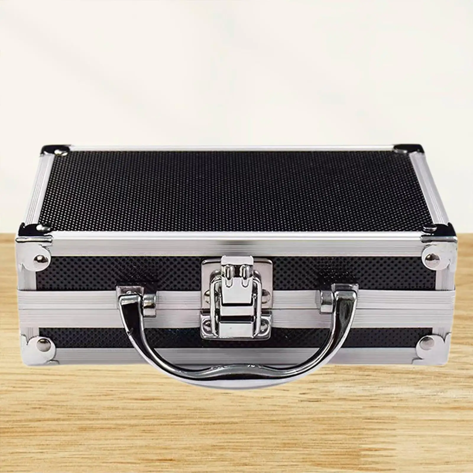 Aluminum Alloy Jewelry Organizer Portable Attache Case Lock Hard Metal Briefcase Tool Suitcase for Home Travel Storage