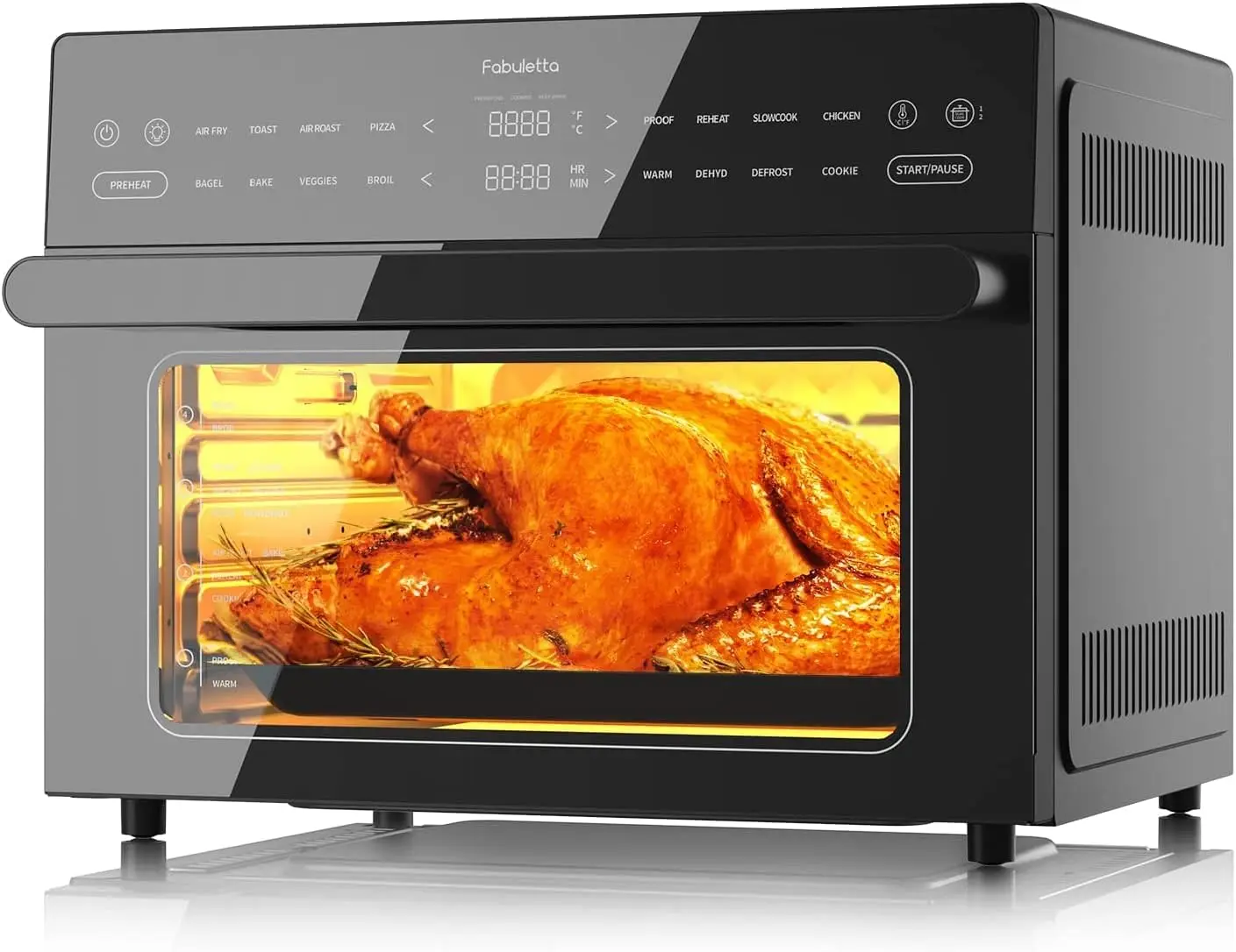 

Air Fryer Toaster Oven Combo - 10-in-1 Countertop Convection Oven 1800W, Flip Up & Away Capability for Space, Oil-Less Fit