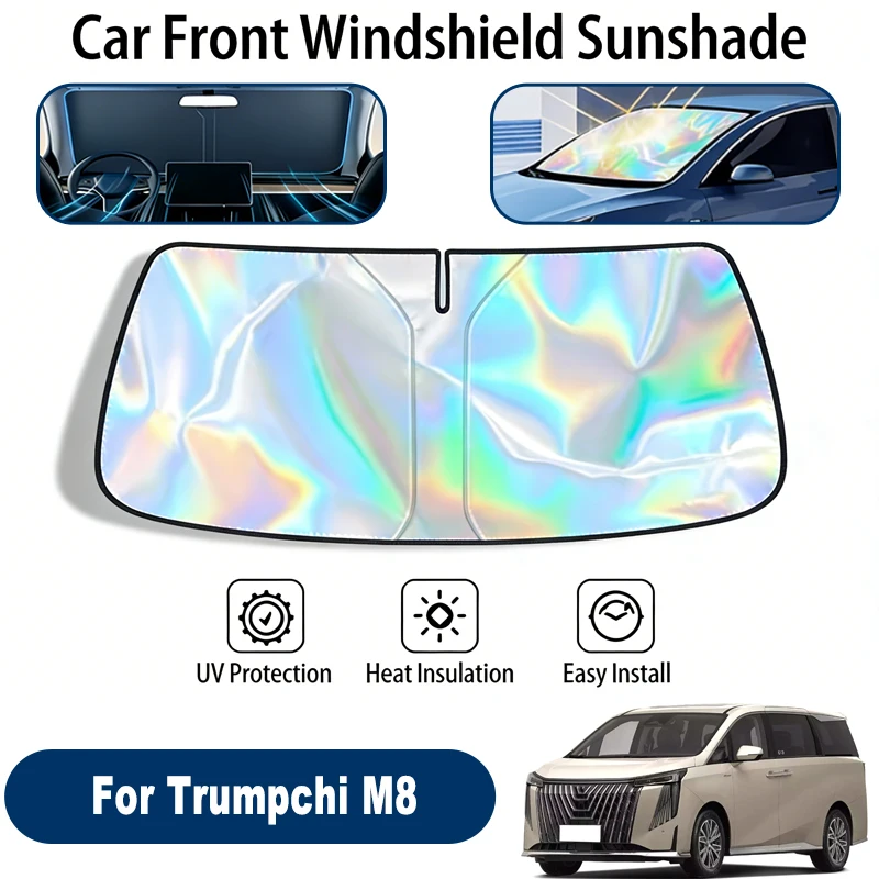 Windshield Sun Shade For Trumpchi M8 Foldable UV Reflective Front Window Sun Protection Cover Accessories