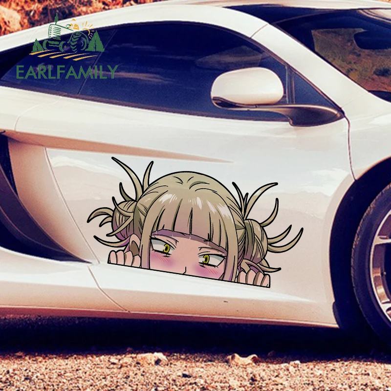 EARLFAMILY 43cm x 22.5cm for Himiko Toga Cool Club Car Accessories Stickers Anime Vinyl Decal Occlusion Scratch JDM Decoration
