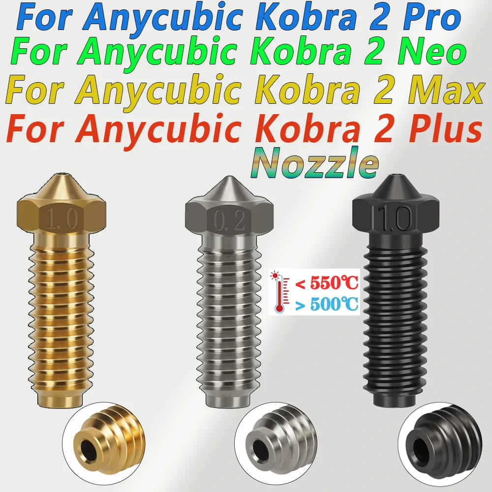 

For Anycubic Kobra 2 Nozzle For Anycubic Kobra 2 Neo/Kobra 2 Plus/Kobra 2 Pro/Anycubic Kobra 2 Max Nozzle 0.2 0.4 0.6mm