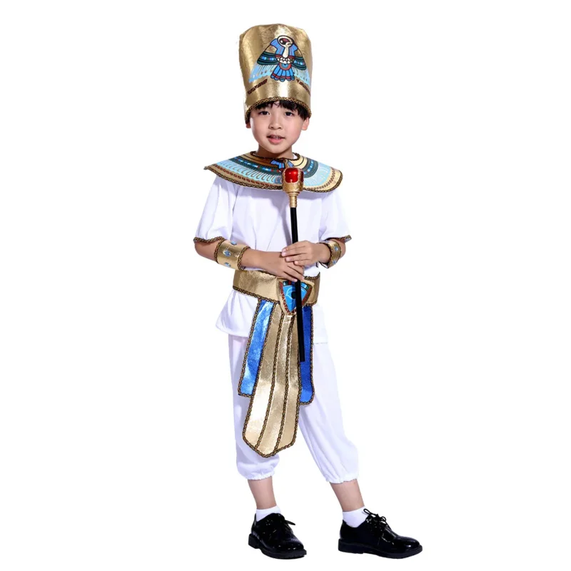 Junge Mädchen Altes Ägypten Ägyptischer Pharao Kleopatra Prinz Prinzessin Cosplay Kostüm Für Kinder Karneval Halloween Mit Zubehör