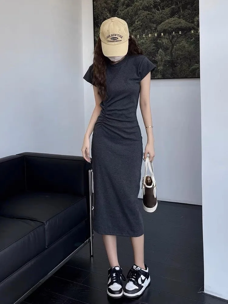 Sommerkleid mit tailliertem Schnitt, heißer Mädchenstil, schlankes Kleid, lässiger, entspannter Stil, reines Wunschkleid, langes Rockkleid, Hüftrock, Damen-Sommerkleid – Detail 6