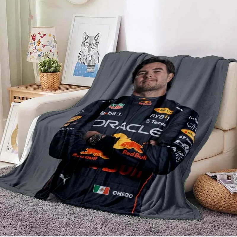 Checo perez für die gemusterte Decke Star Art Flanell dünne Decke tragbare Home Travel Office Mittagspause Decke