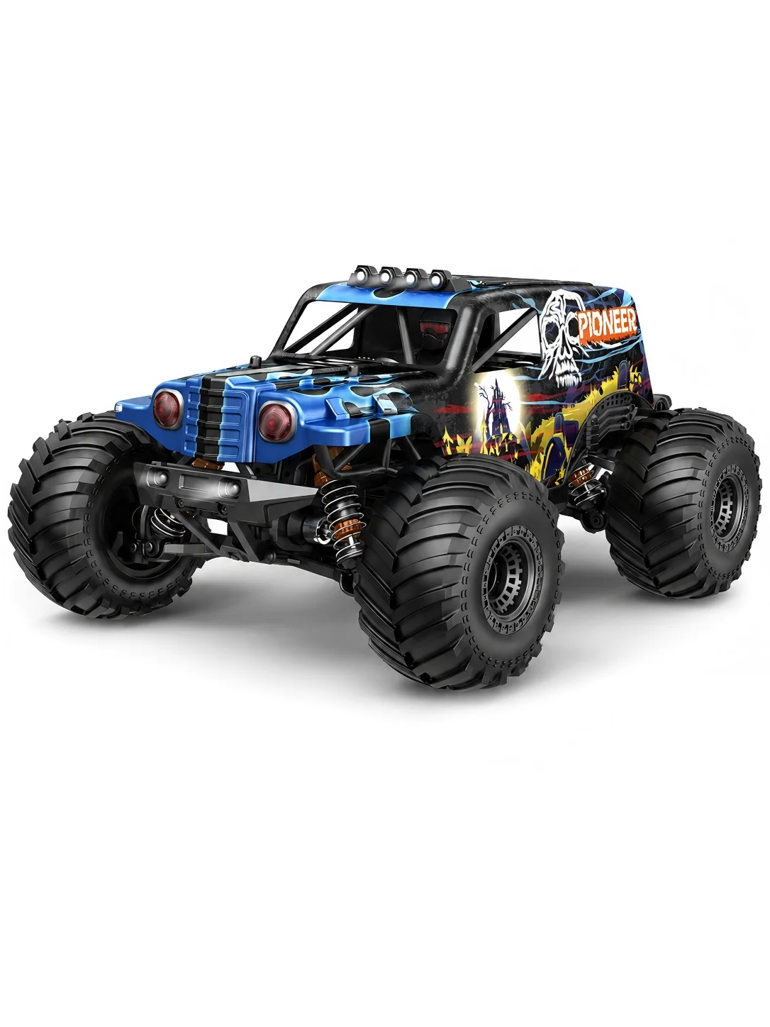 Womaqu HS14412 1/14 Brushless RC-Autos für Erwachsene, max. 42 mph, Ölstoßdämpfer, elektrisches 4WD-Hochgeschwindigkeits-RC-Auto, ferngesteuertes Auto für Erwachsene, RC-Truck mit zwei 2S-Lipo-Akkus,