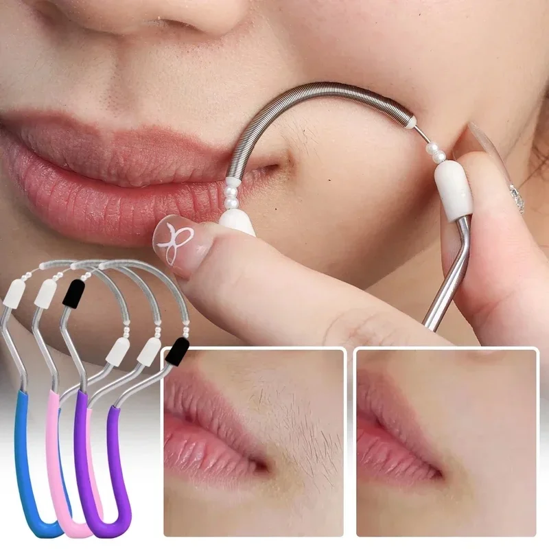 Upgrade Manual Spring Facial Hair Remover Face Epilator For Upper Lip Chin Cheeks Neck Peach Fuzz Hair Removal Tool Reusable Gen
