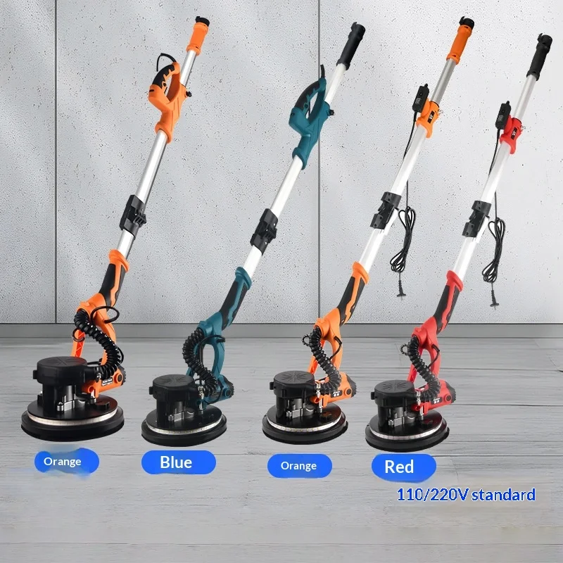 Sanding Machine Wall Putty Grinding Machine 9-Inch Long Pole Folding Vacuum Polishing Machine Wall And Ceiling Finishing Machine