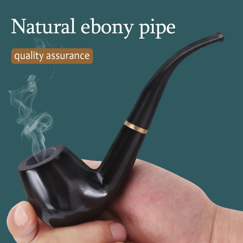 

Smoking Set Wood Smoking Pipe Ebony Tobacco Pipe with Pipe Accessories Men's Gadget Gift Box