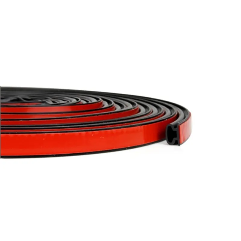 6M Silicone Rubber Sealing Strip Door Window Sound Insulating Windproof Self-adhesive Tape Side gap Door frame Hardware