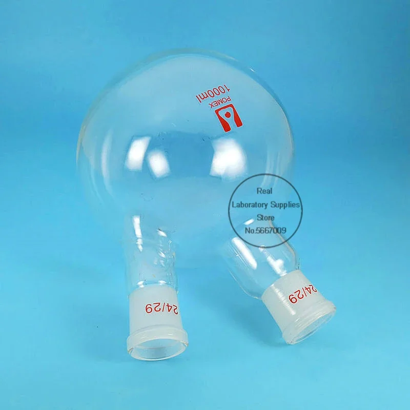 1piece 100ml-2000ml Double-neck Round Bottom Laboratory Distillation Glass Flask