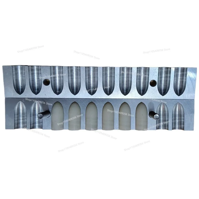 For 1.523g 10-hole Teaching Bullet Suppository Mold, Aluminum Alloy Manual Medicinal Suppository Mold