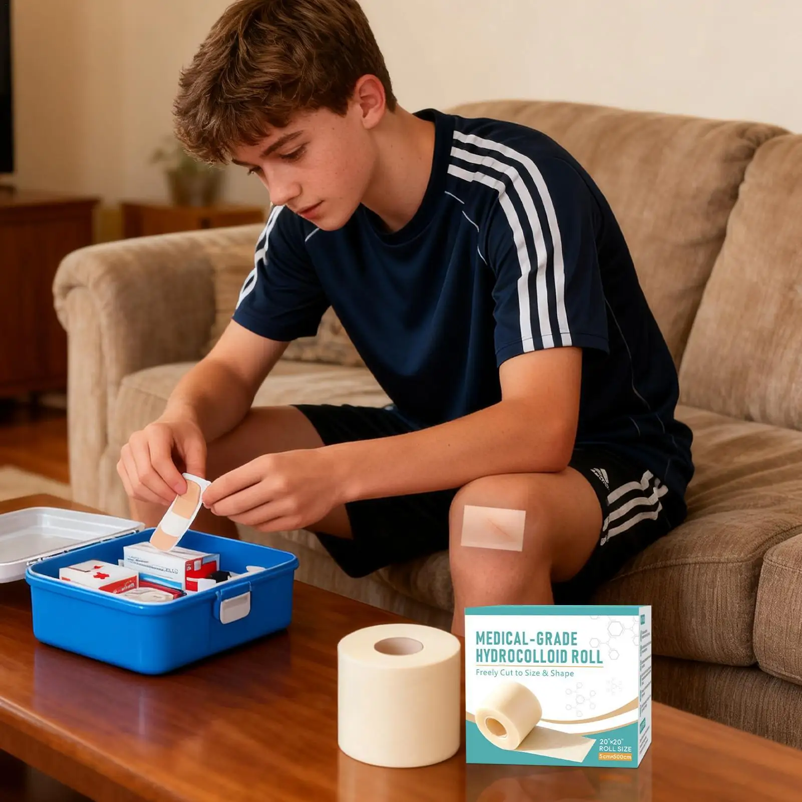 لفة الغروانية المائية القابلة للقطع المقاومة للماء لتصفيف الغروانية المائية للوجه وحروق الجسم وتقطيع نشاط المشي اليومي