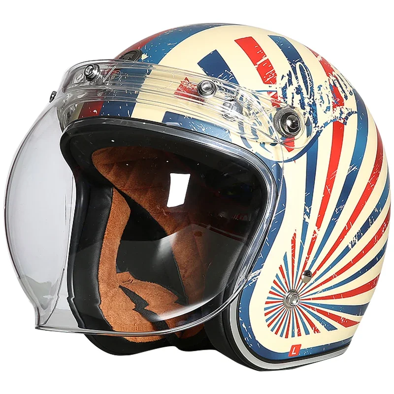 TORC Motorcycle Retro Helmet Men and Women Half Helmet Prince Edward Motorcycle Summer Electric Personality Helmet