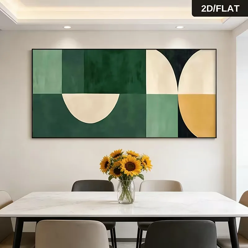 A 2D Flat Canvas Art Piece Measuring 27.56 by 55.12 Inches Or 70 by 140 Centimeters, Featuring a Modern Abstract Design of a Win