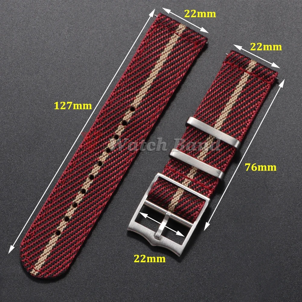 Bracelet 20mm 22mm Quick Release Nylon Military Strap for Tudor Men Women Canvas Fabric Watch Band for Omega for Casio