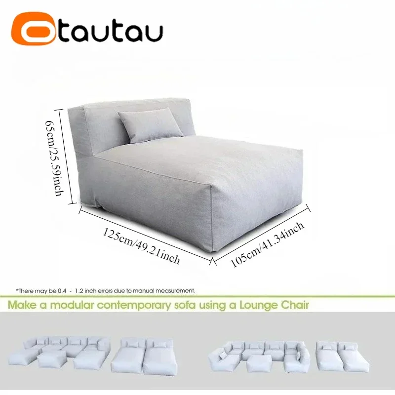 OTAUTAU 上質コットンリネンアウトドアビーンバッグカバー SF478【中綿なし！ フィラーを自分で購入する必要があります!】