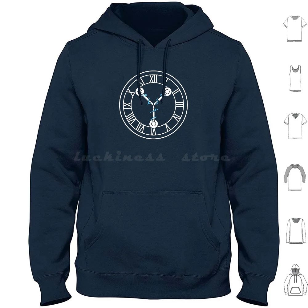 Hoodies Long Sleeve Back To The Future Bttf Flux Capacitor Tower Back In Time Doc Brown Marty