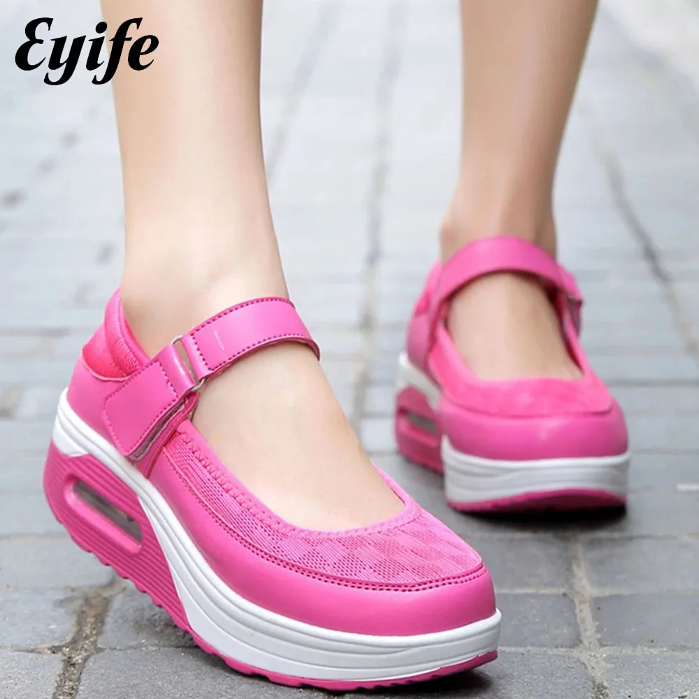 

Women's Summer Shoes 2024 New Shallow Round Toe Ladies Hook&Loop Casual Shoes 35-42 Large-Sized Female Platform Comfy Sneakers