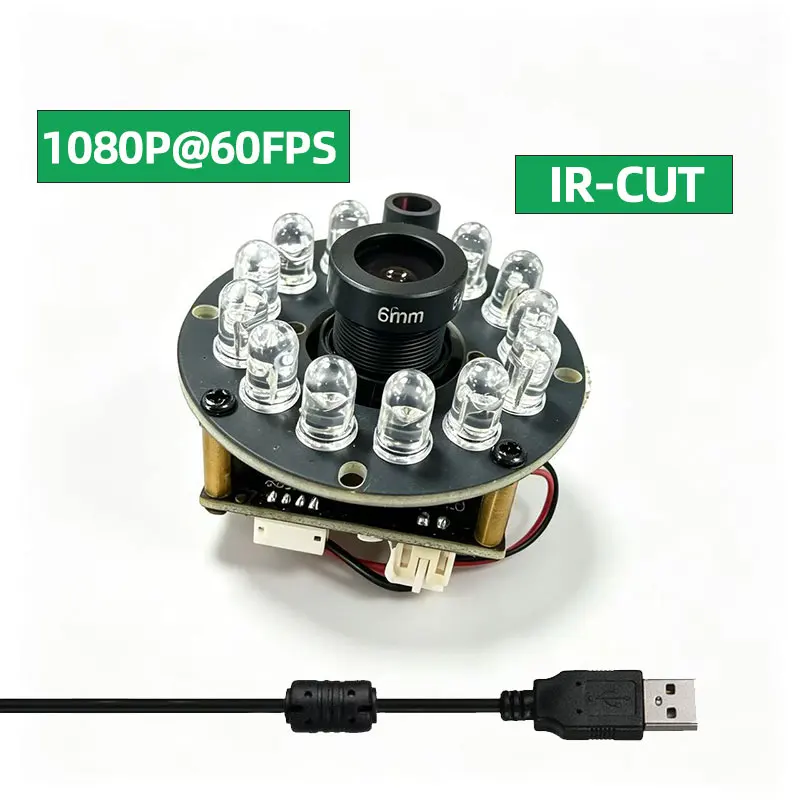 Night Vision IR-CUT Infrared 850nm USB Camera Module OTG 2MP 1080P 60FPS 720P 30FPS HD mini Black and white and color Webcam