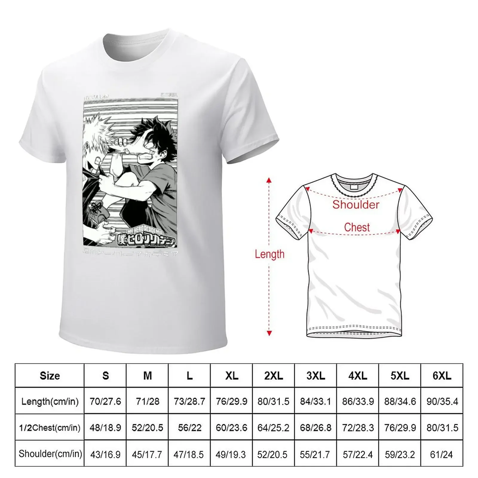 Rivals Bakugo VS Midoriya BHA T-shirt oversized vintage blacks mens graphic t-shirts funny