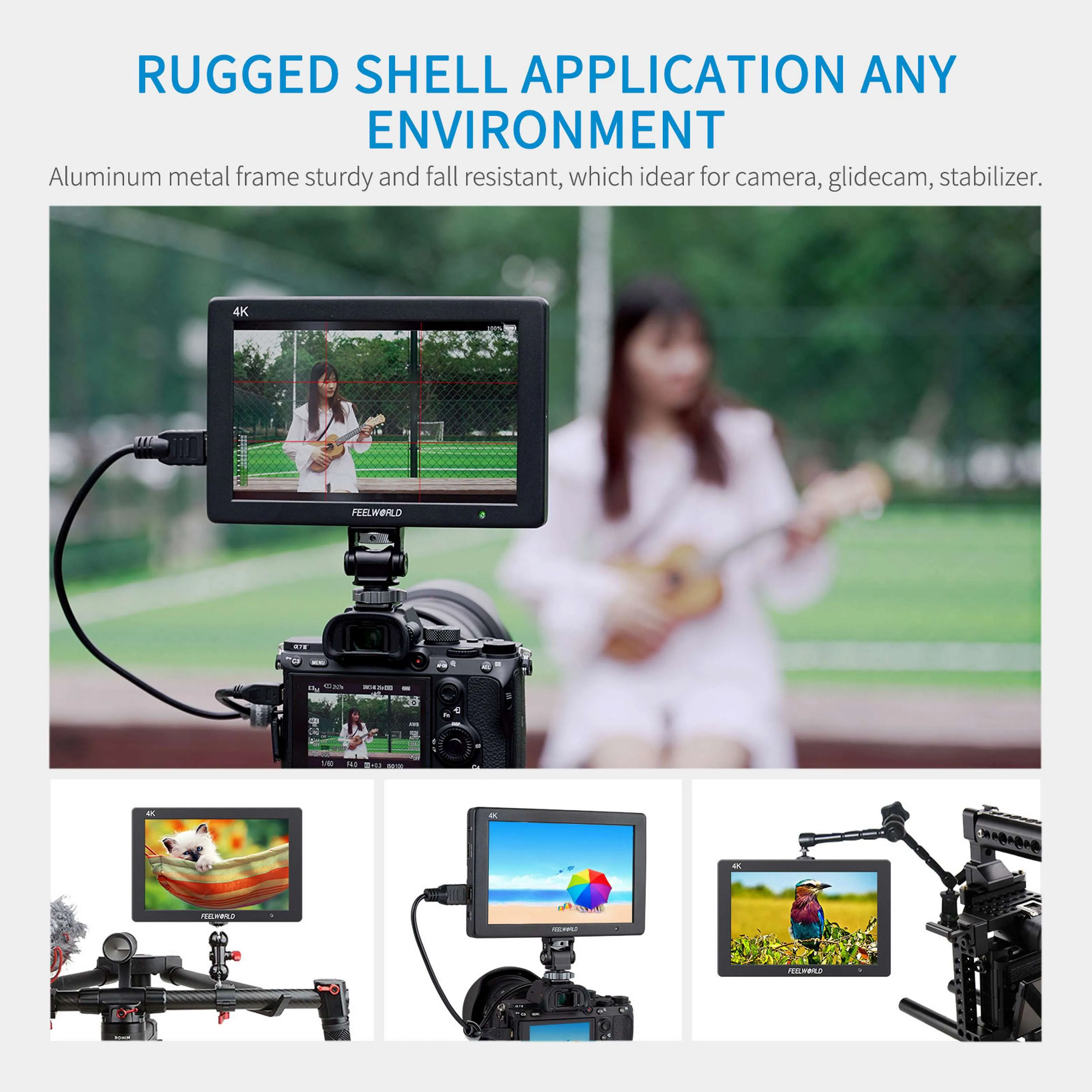 شاشة كاميرا Feelworld T7 PLUS مقاس 7 بوصات IPS DSLR مع 4K HDMI I/O، 1920x1200، 3D LUT تدعم OEM المصنع المباشر، تخصيص الشعار #5