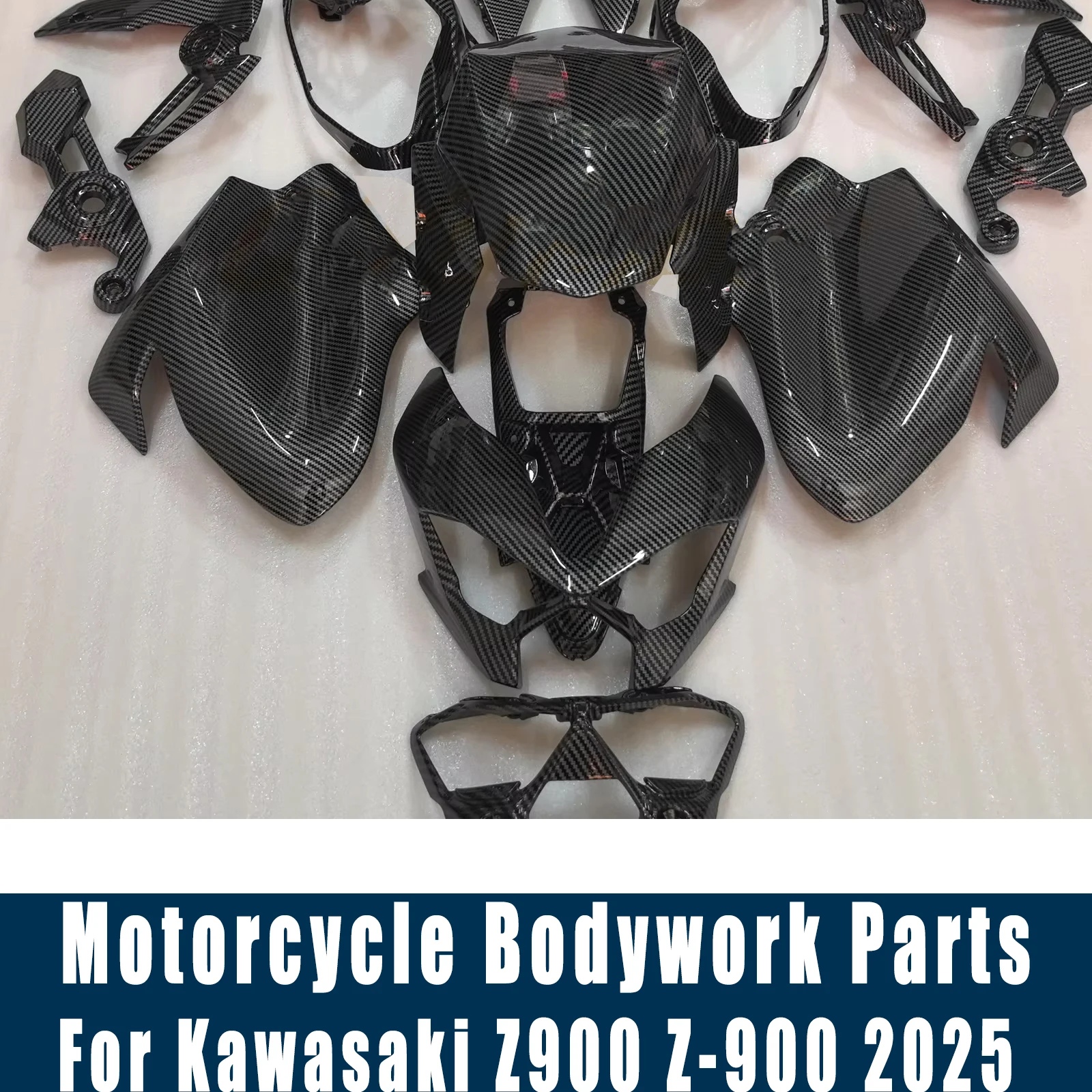 

Motorcycle Bodywork Parts For Kawasaki Z900 Z-900 2025 2026 Complete Fairing Kit ABS Plastic Carbon Fiber Look
