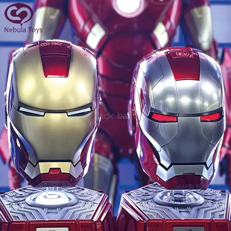 

Iron Man Mk5 Helmet Mk7 1:1 Voice Control Avengers War Machine Cosplay With Led Light Electronic Close Adults Christms Gifts