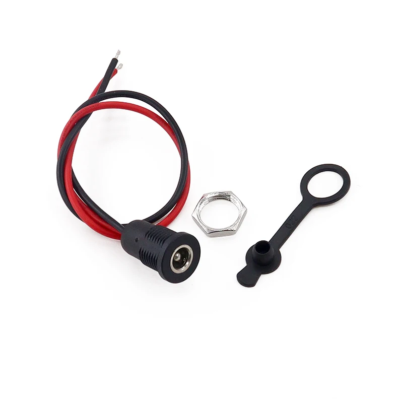 1 قطعة DC-099/022B أنثى المقبس مع أسلاك 022X محول إلى SM موصل مقاوم للماء تيار مستمر واجهة الطاقة 5.5-2.1/2.5 مللي متر