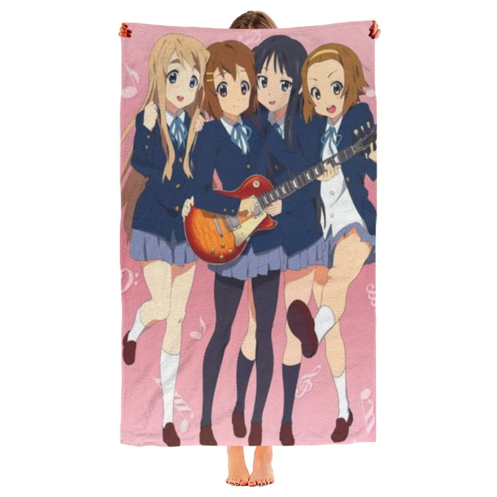 Japan Anime Kawaii New K ON! Print Quick Dry Sandless Beach Blanket Soft Comfortable for Men Women Camping Pool Towel