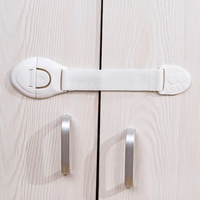 5/10PCS Baby Anti-Pinch Hand Safety Protection Cloth Lock Drawer Refrigerator Cabinet Door Multi-Functional Ribbon Lock Buckle