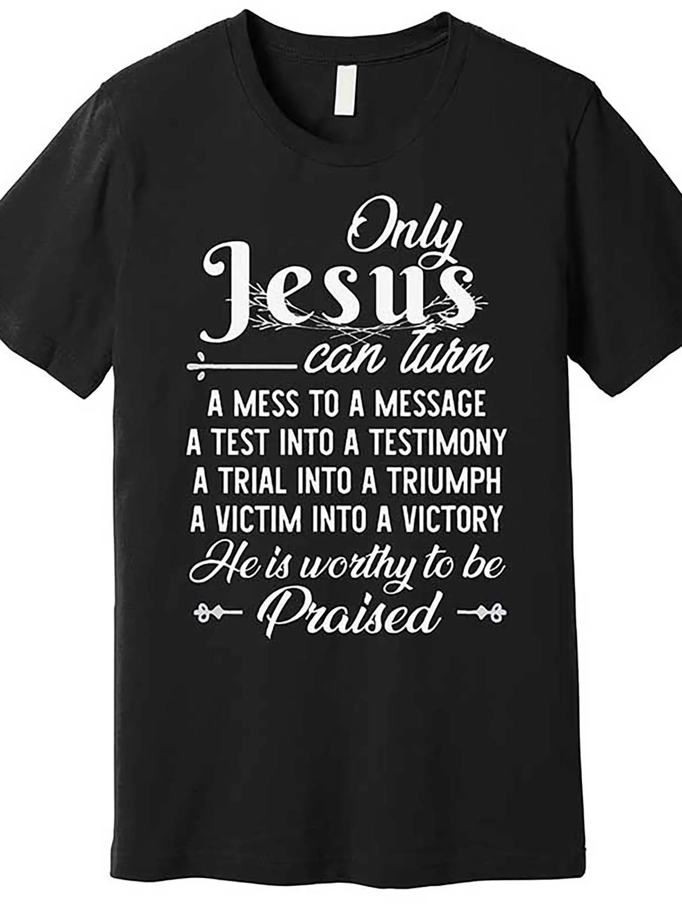 

Men's Christian Belief T-shirt - Religious Information Shirt - Soft and Breathable Cotton Church Shirt