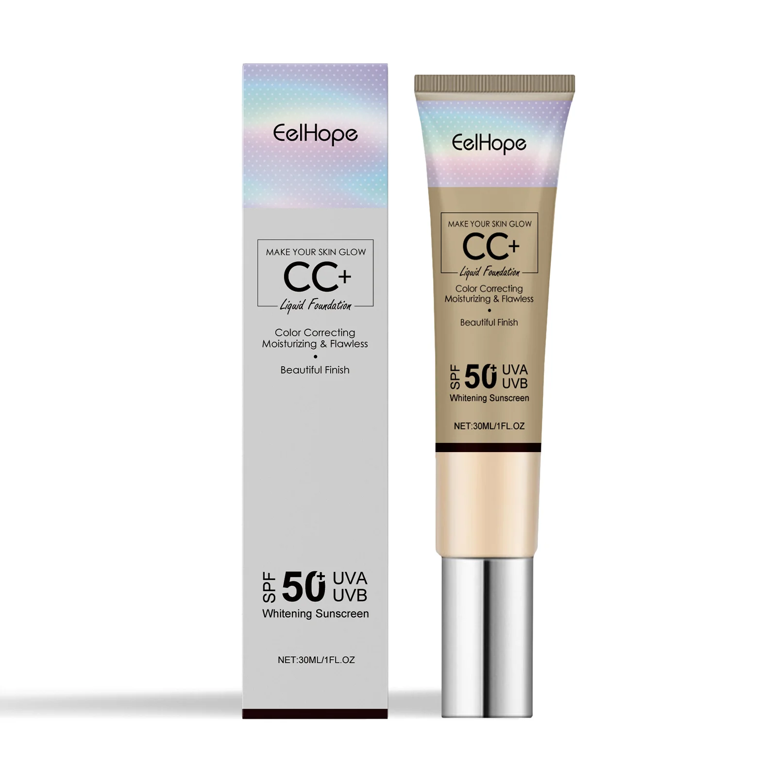 

Eelhope Face Cc Cream Natural Concealer LongLasting Moisturizing And Brightening Outdoor Protective Toner Cream