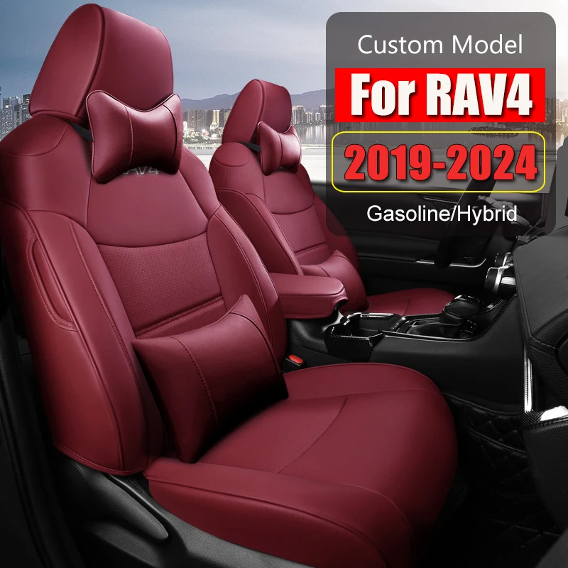 Bespoke Car Seat Covers  For Toyota Rav4 2020 2021 2022 2023 2024 Front /Rear Seat Protector Seat Cushion Breathable Leather