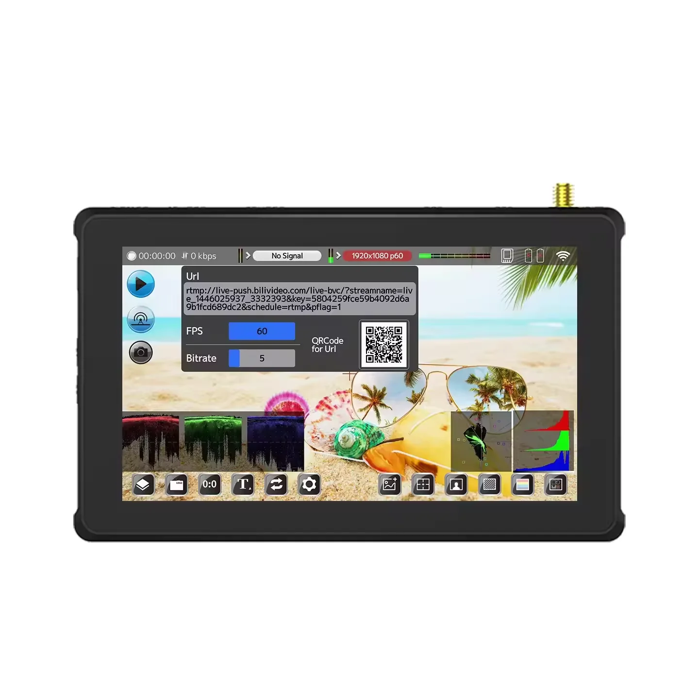 

MOVMAGIC X5 5" Touch Screen USB3.0 Fast Streaming Video Mixer Switcher Multi-Camera For Radio & TV Broadcasting Equipment