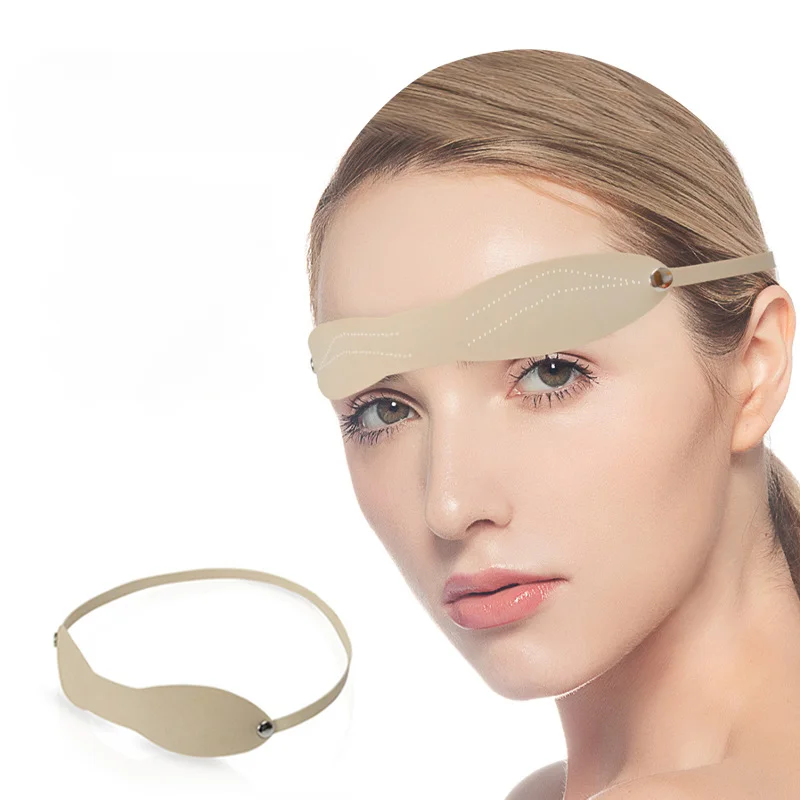 Head Mounted Eyebrow Practice Cover Beginner Eyebrow Embroidery Practice Drawing Aid Silicone Eyebrow Simulation Embroidery Pad