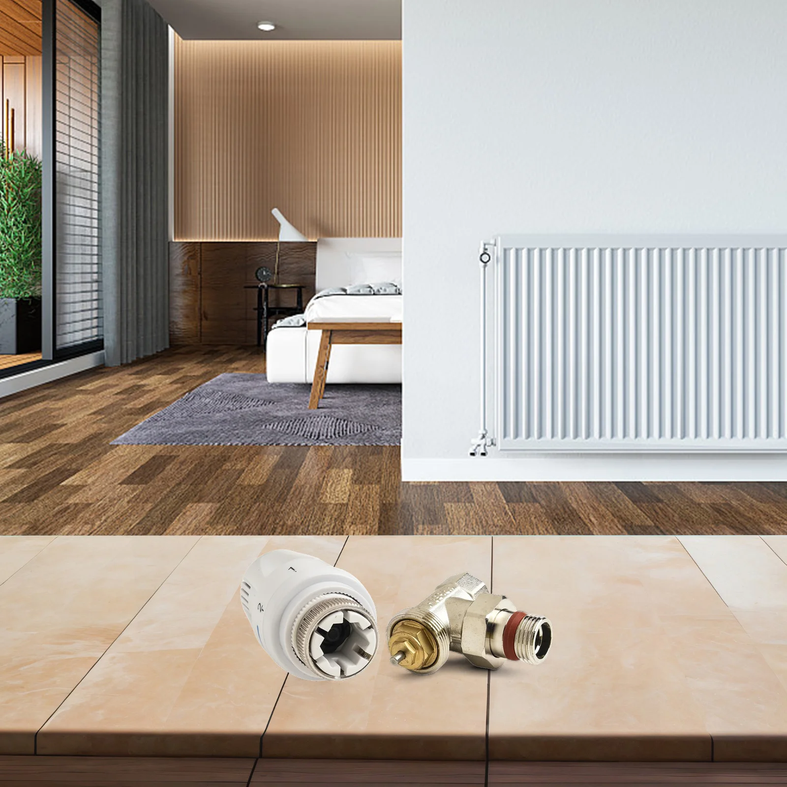 

Thermostatic Radiator Valve DN20 DN15 Precise Special Valve 1 Pc Copper Energy Efficient For Floor Heating Multiple Settings