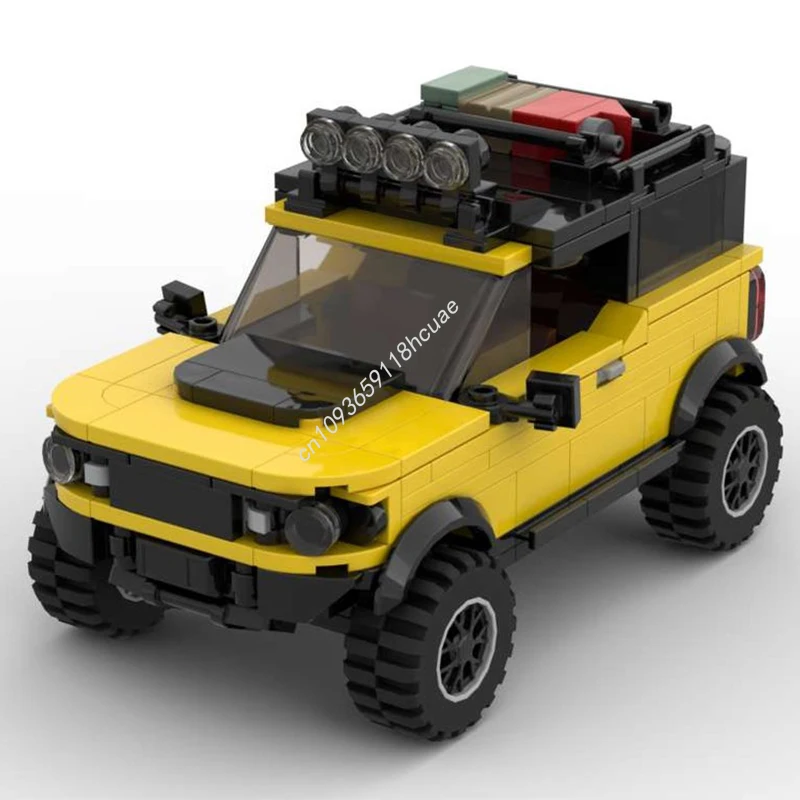 

297pcs MOC Bronco Yellow City Champion supercars Model Building blocks craft toys DIY idea Kids creative Christmas gifts