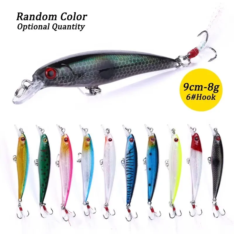 Fishing Lures Set Crankbait Tackle Hard Bait Kit Artificial Minnow Popper Pencil Swing Swimbait Wobblers Bionic Crank Pesca Suit 6