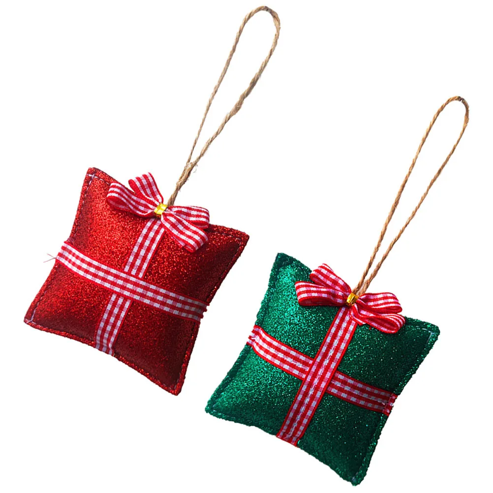 

2Pcs Christmas Gift Boxes Hanging Ornaments Xmas Decoration Box Christmas Tree Decor Holiday Ornaments Xmas Decor