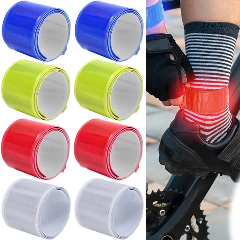 Cycling Safety Reflective Tape Strips Warning Wristband Outdoor Running Fishing Bicycle Bind Pants Leg Strap Fluorescent Band