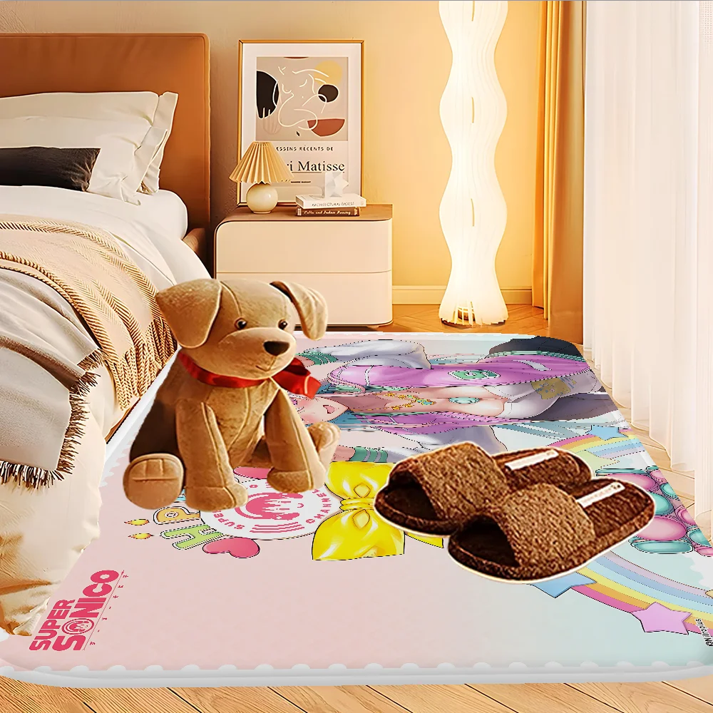 Super Sonico Manga Cartoon Floor Mat Cheaper Anti-slip Modern Living Room Balcony Printed Bedside Mats