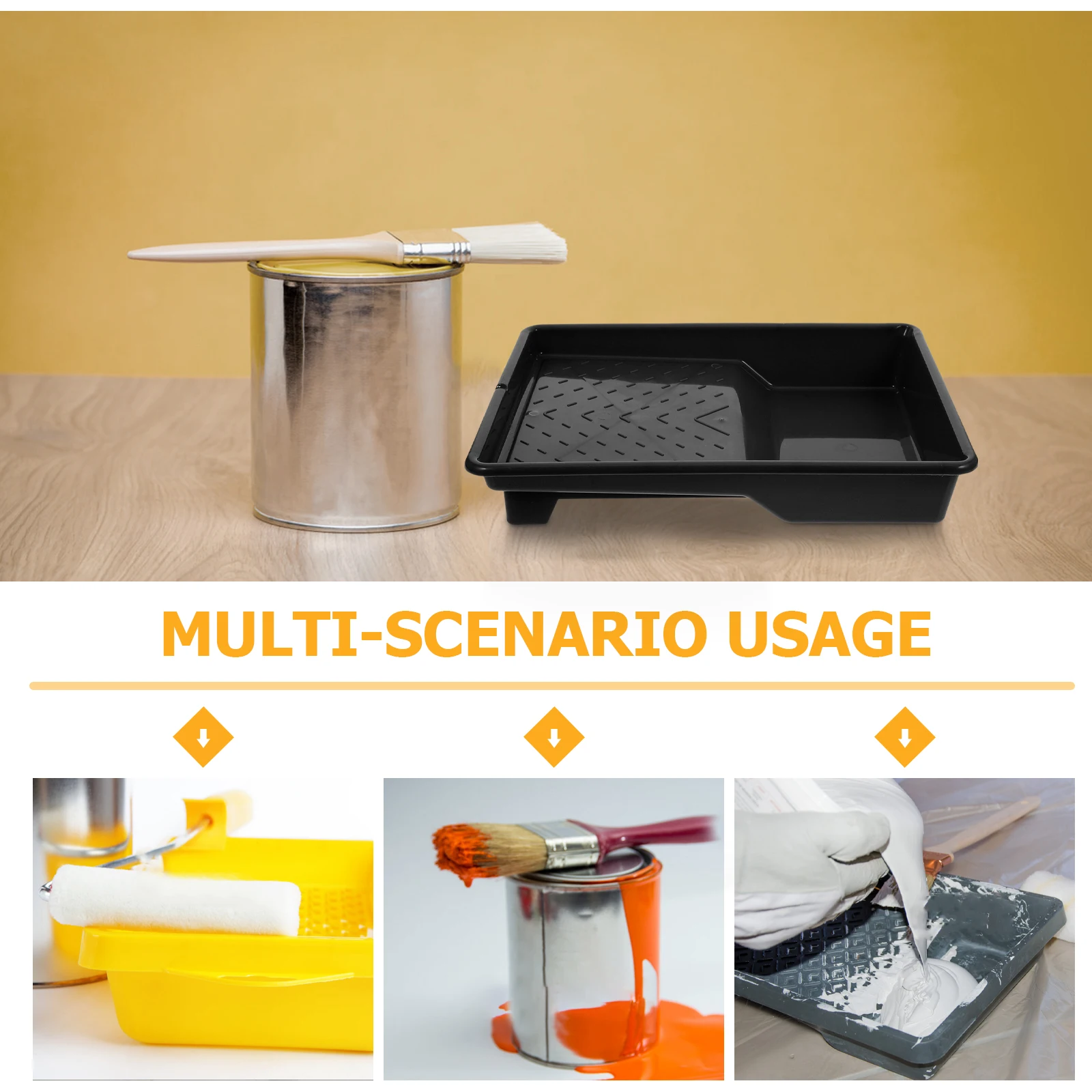 9-Inch Disposable Paint Tray Liner Paint Roller Tray Paint Pan Liners Plastic Paint Pan for Painting Walls -Universal Paint Tray