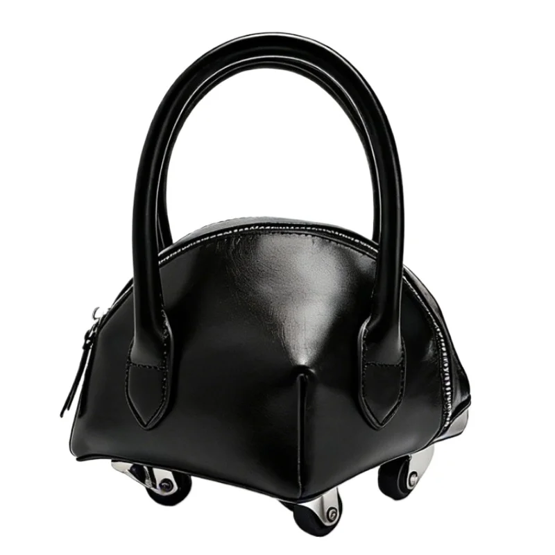 

Unique/niche Design Wheeled Handbag for Women Fashion Irregular-shaped Retro Solid Color Y2K Cool Girl's Cool Crossbody Bag