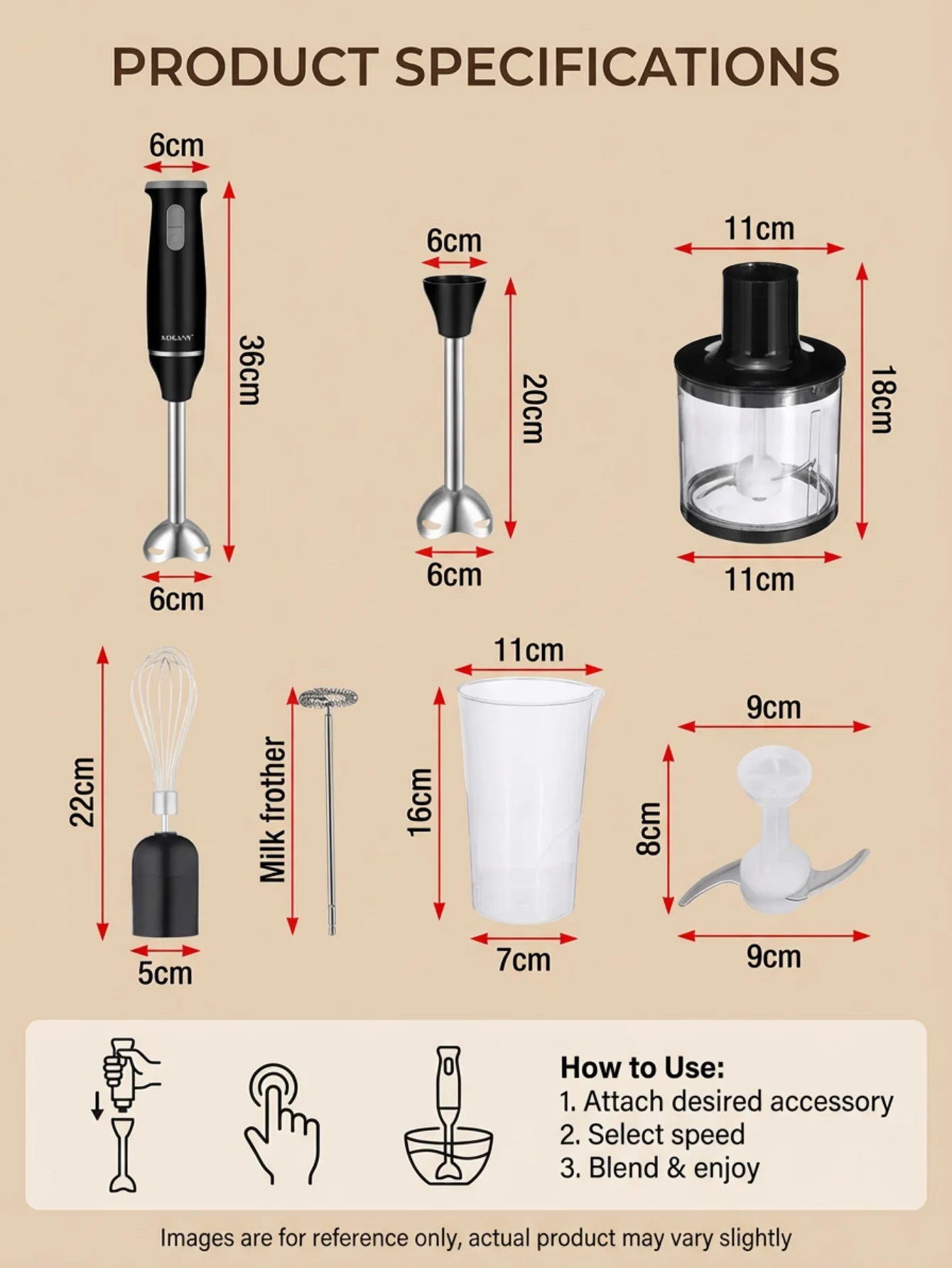 SOKANY 1714 5-in-1 Stabmixer 8 – Immersion Hand Blender Set Bewertung und Preis