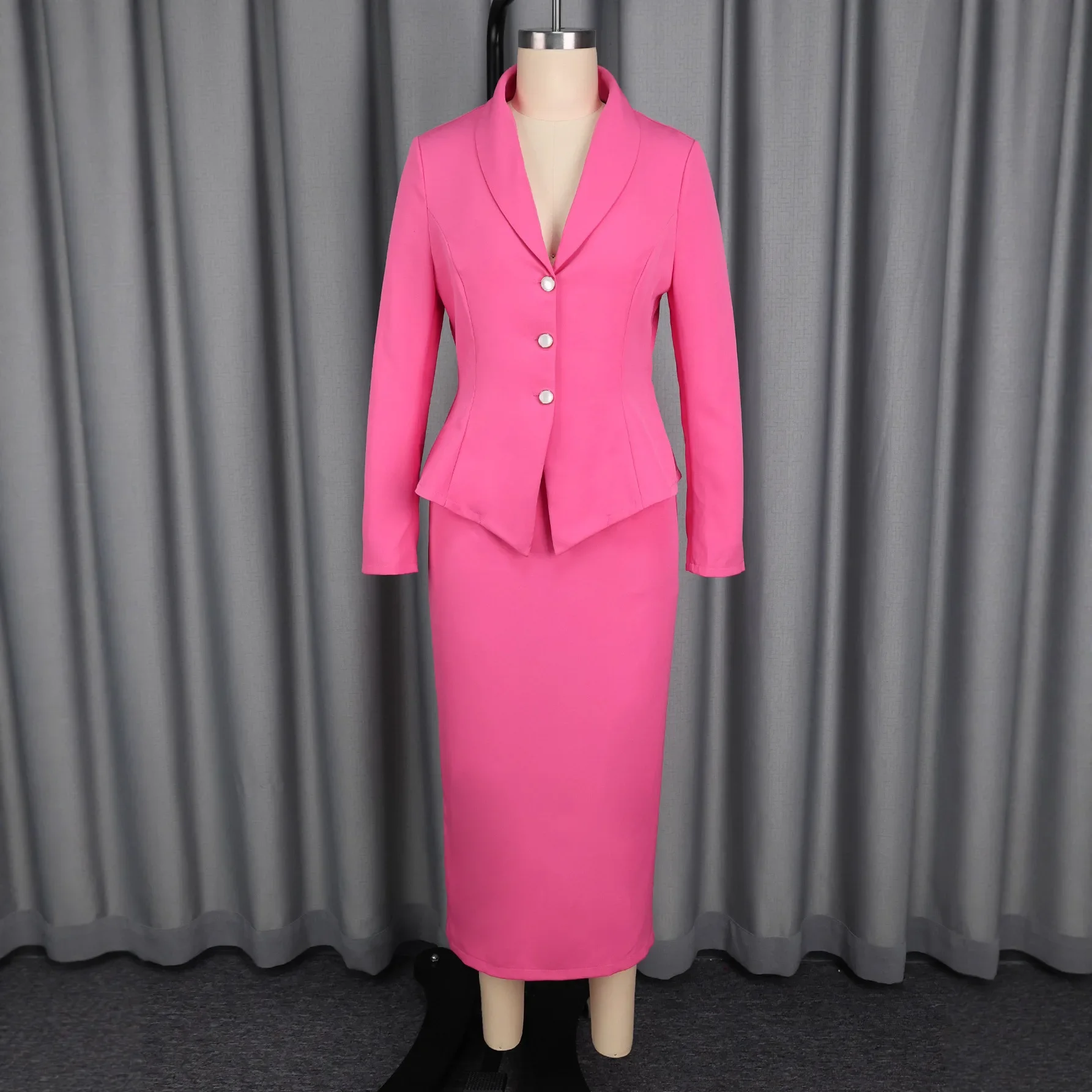 

Customized Short Pink Crepe Evening Dresses with Slit فساتين سهرة Sheath V-Neck Ruffles Ankle Length Prom Dresses for Women